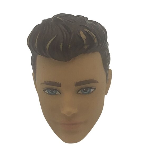 Ken Doll Replacement Head With Brown Hair & Blue Eyes - Picture 2 of 5